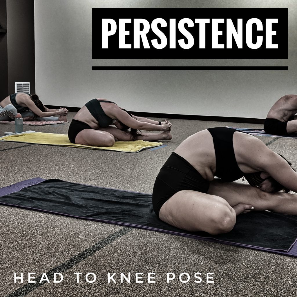 Bikram Yoga - Head to Knee Pose - Persistence - The Original Hot Yoga - East Lansing, Michigan